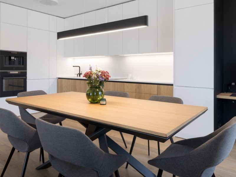 Projekt kuchyne a celého interiéru v projekte GUTHAUS v Bratislave.